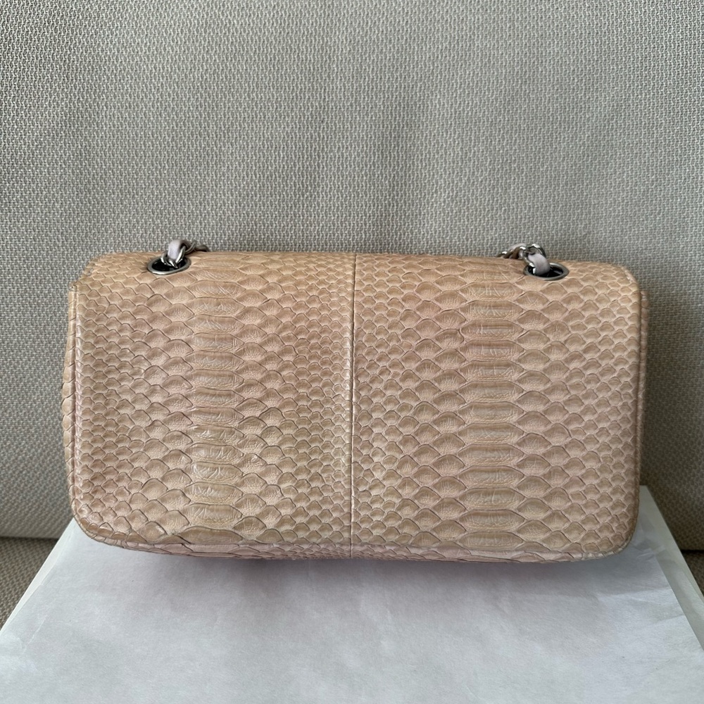 PRICE FIRM - 🌸CHANEL Classic Medium Python Flap Bag - Picture 9 of 15